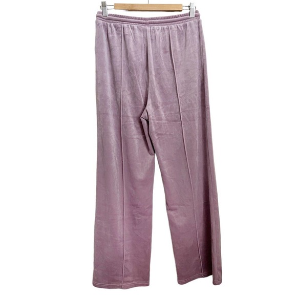 Abound NWT Velour Track Pants High Rise Purple Morn Elastic Waist Lounge - Picture 3 of 5